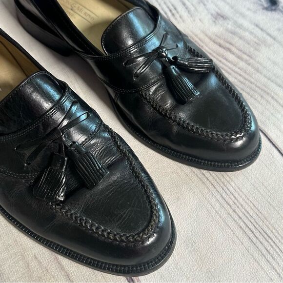 Johnston & Murphy Cellini Black Leather Tassel Loafers Dress  display picture 1